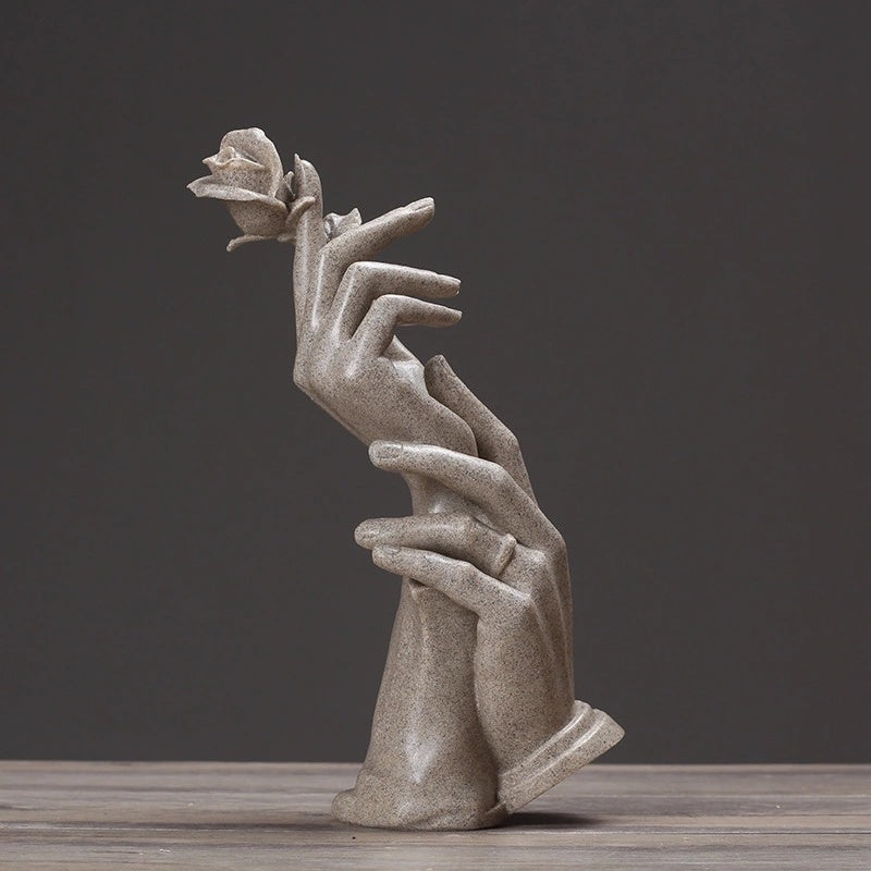 Simple home Nordic hand in hand rose decoration