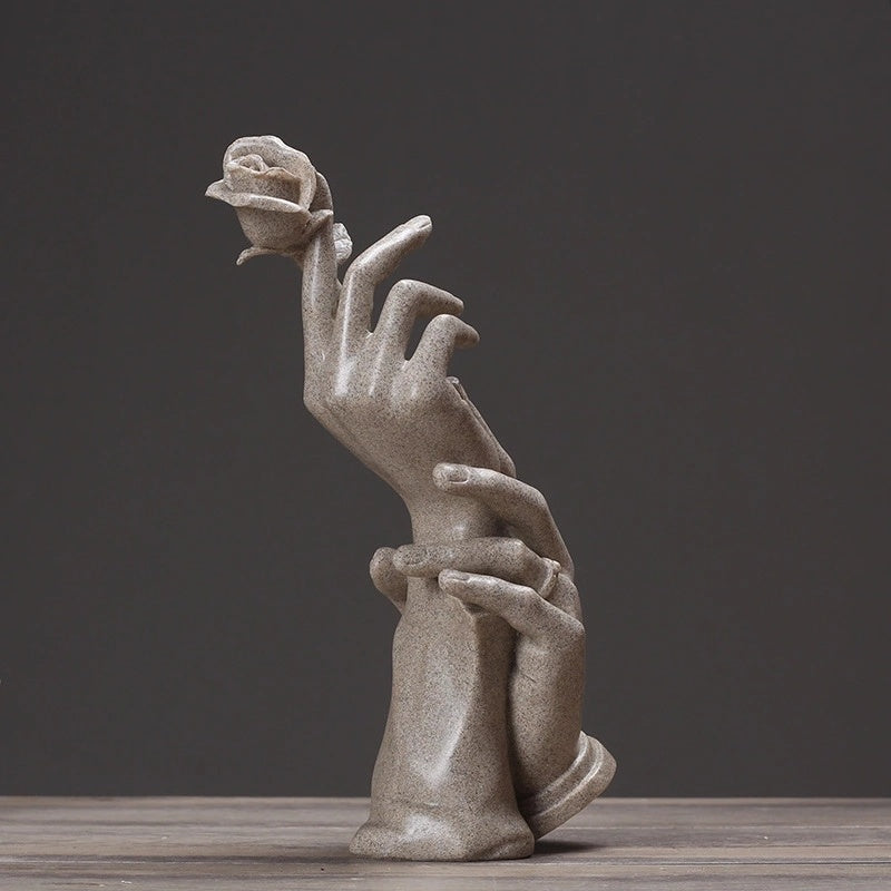 Simple home Nordic hand in hand rose decoration