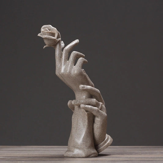 Simple home Nordic hand in hand rose decoration