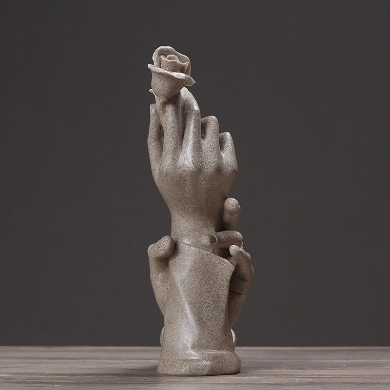 Simple home Nordic hand in hand rose decoration