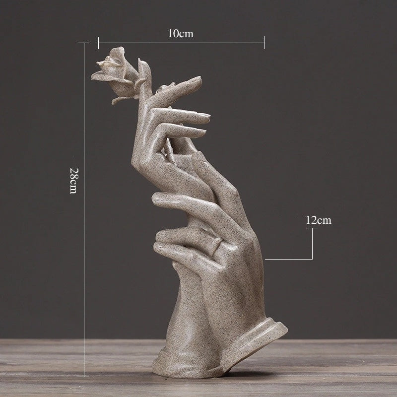 Simple home Nordic hand in hand rose decoration