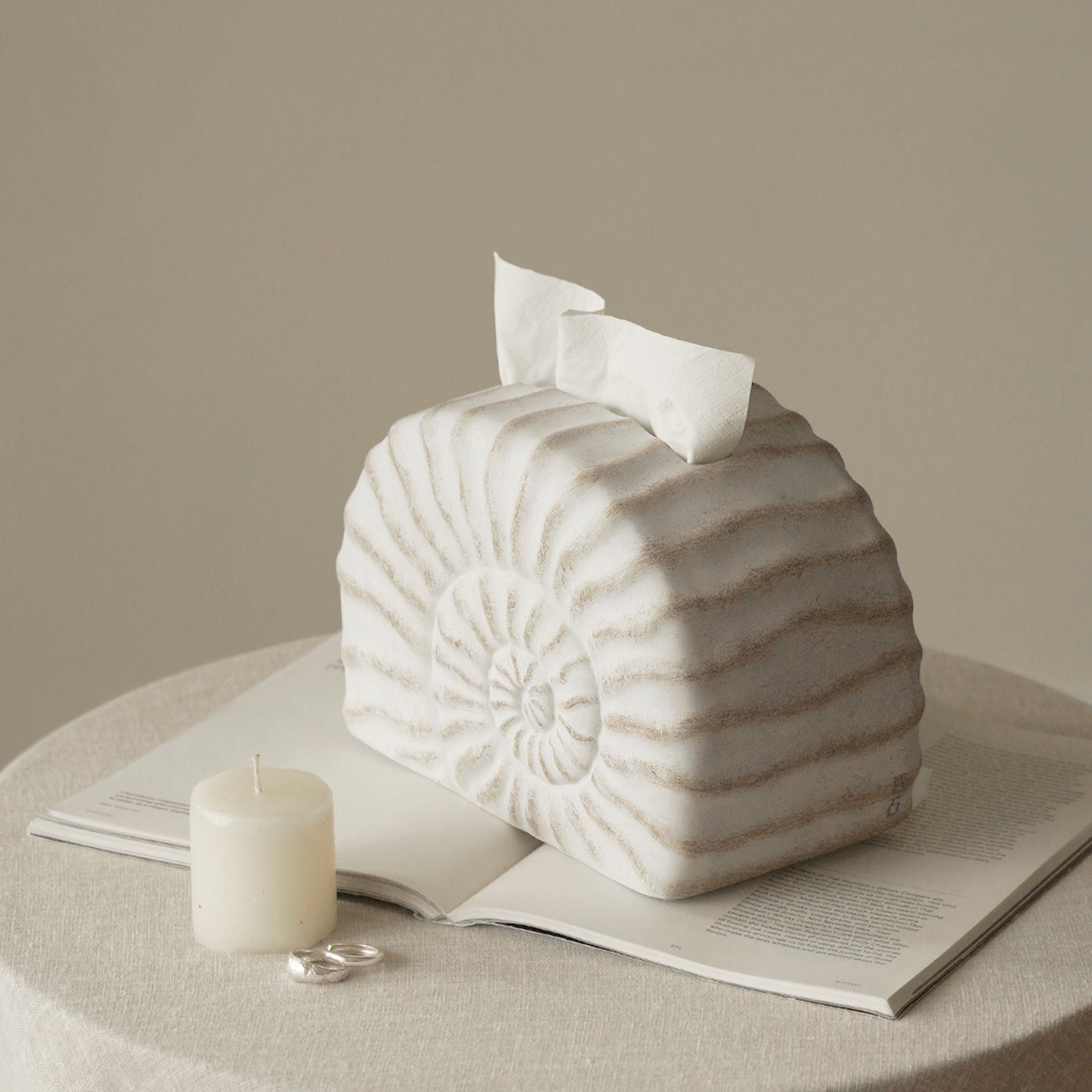 Creative Conch Tissue Box Decoration Light Luxury High-grade Home
