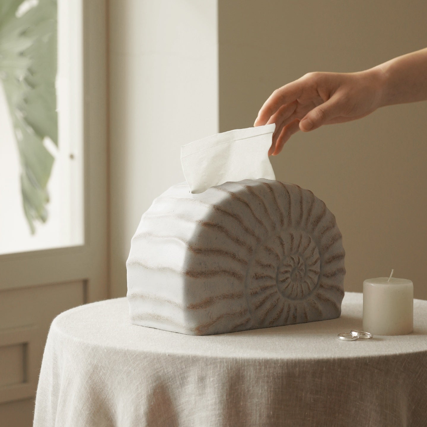 Creative Conch Tissue Box Decoration Light Luxury High-grade Home