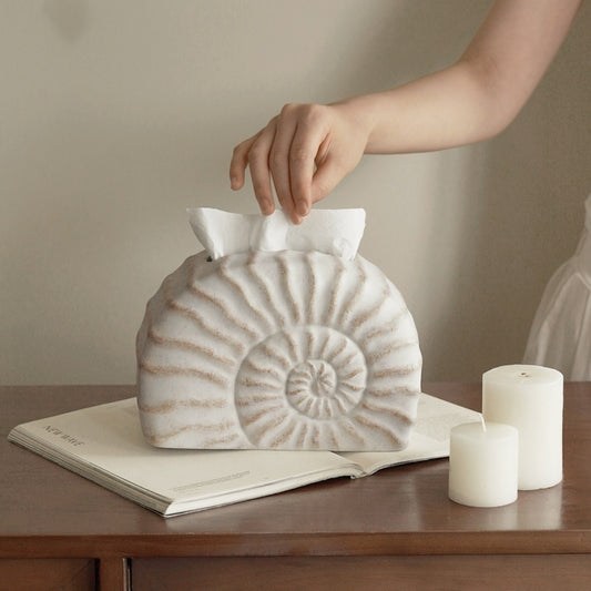 Creative Conch Tissue Box Decoration Light Luxury High-grade Home